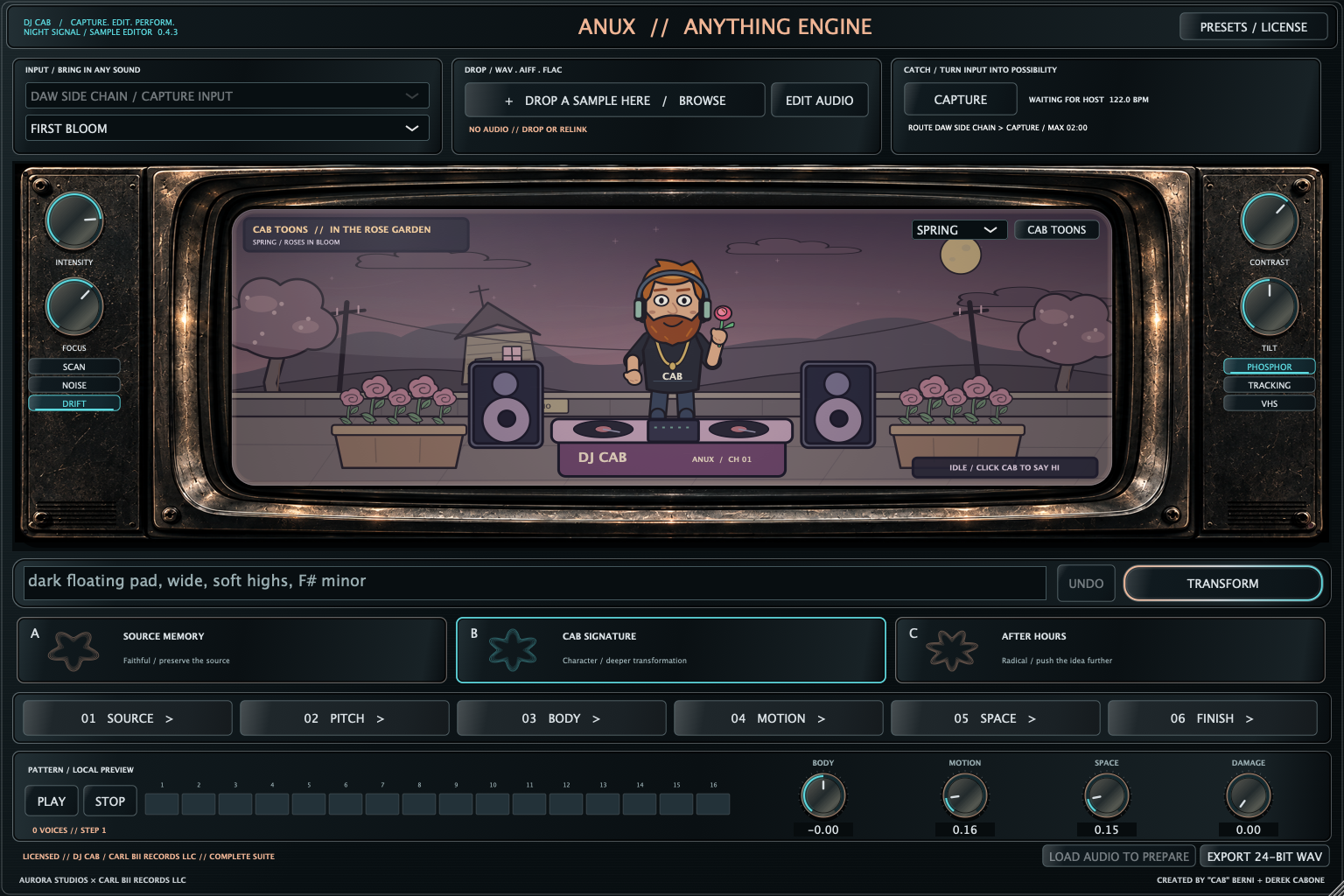 ANUX interface — part of the full CAB Suite